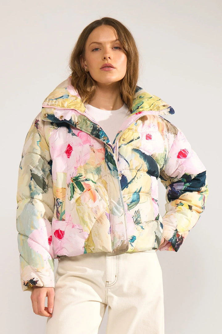 Numph Nudagmar Short Puffer Jacket Pink Lady