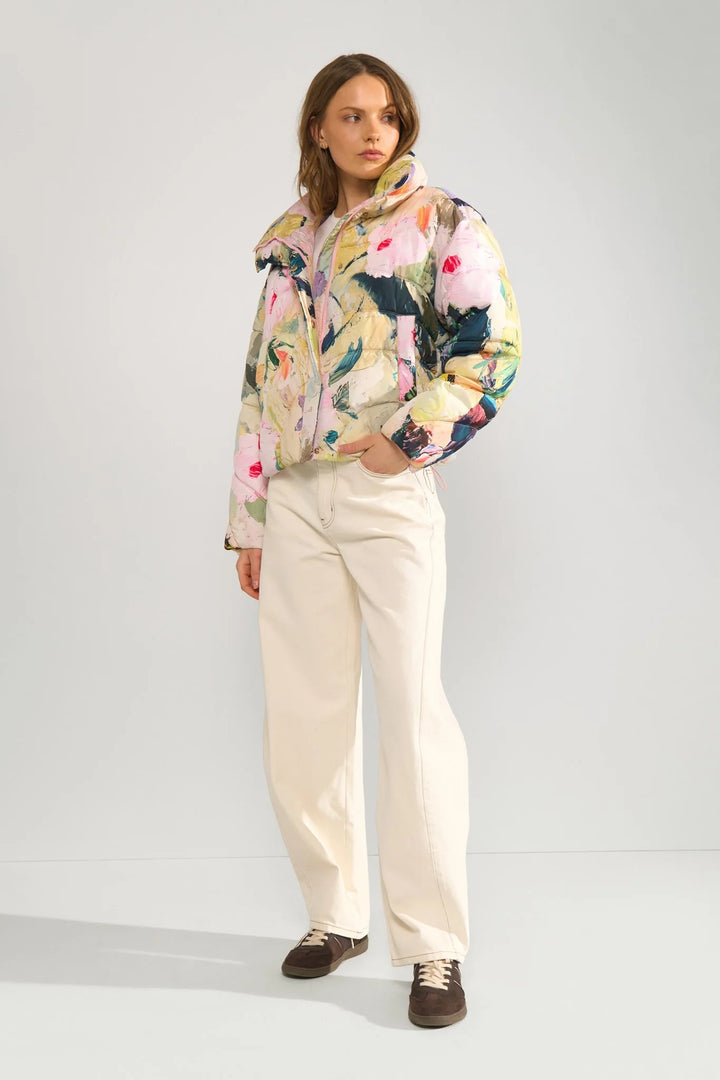 Numph Nudagmar Short Puffer Jacket Pink Lady