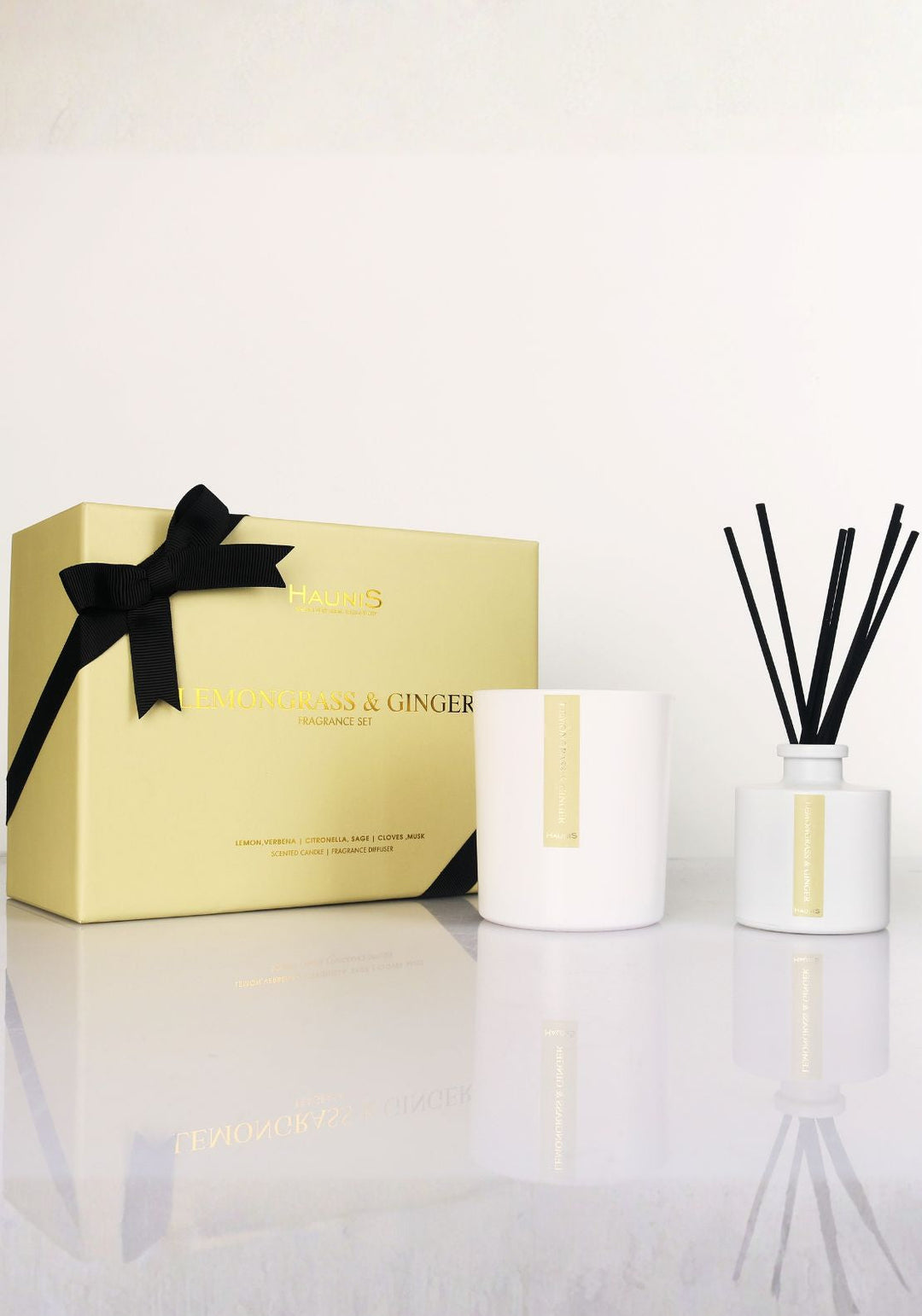 Haunis 2 Piece Gift Set | Lemon Grass &amp; Ginger