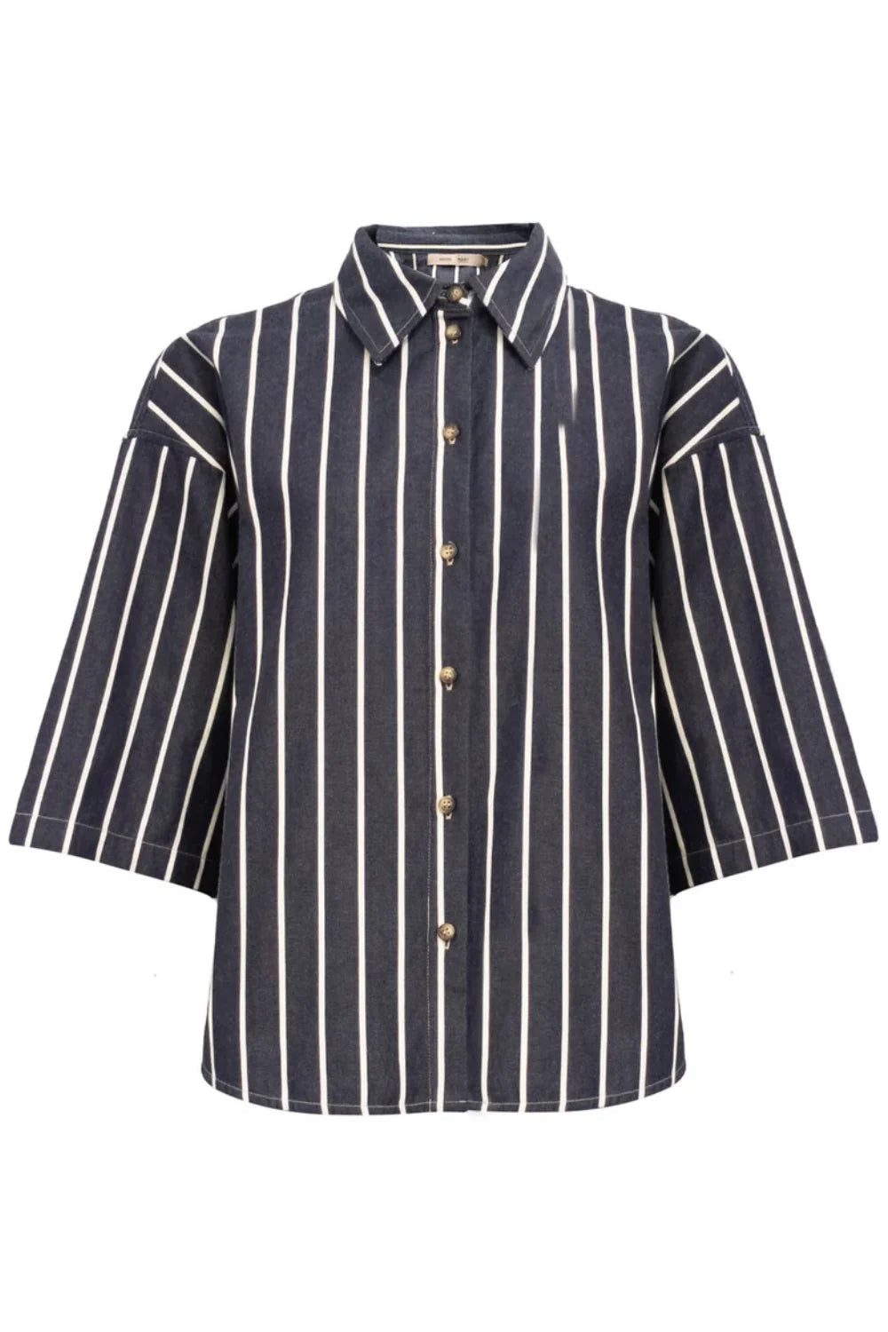 Costa Mani Milli Blue/White Stripe Denim Shirt