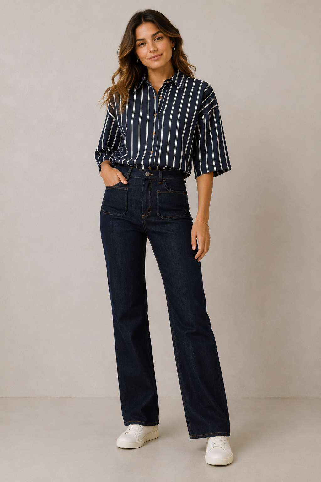 Kaffe Kabrook High Waist Jeans | Dark Denim