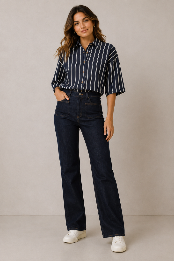 Kaffe Kabrook High Waist Jeans | Dark Denim