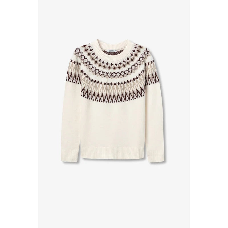 Tiffosi Alberta_1 Cream &amp; Brown Sweater