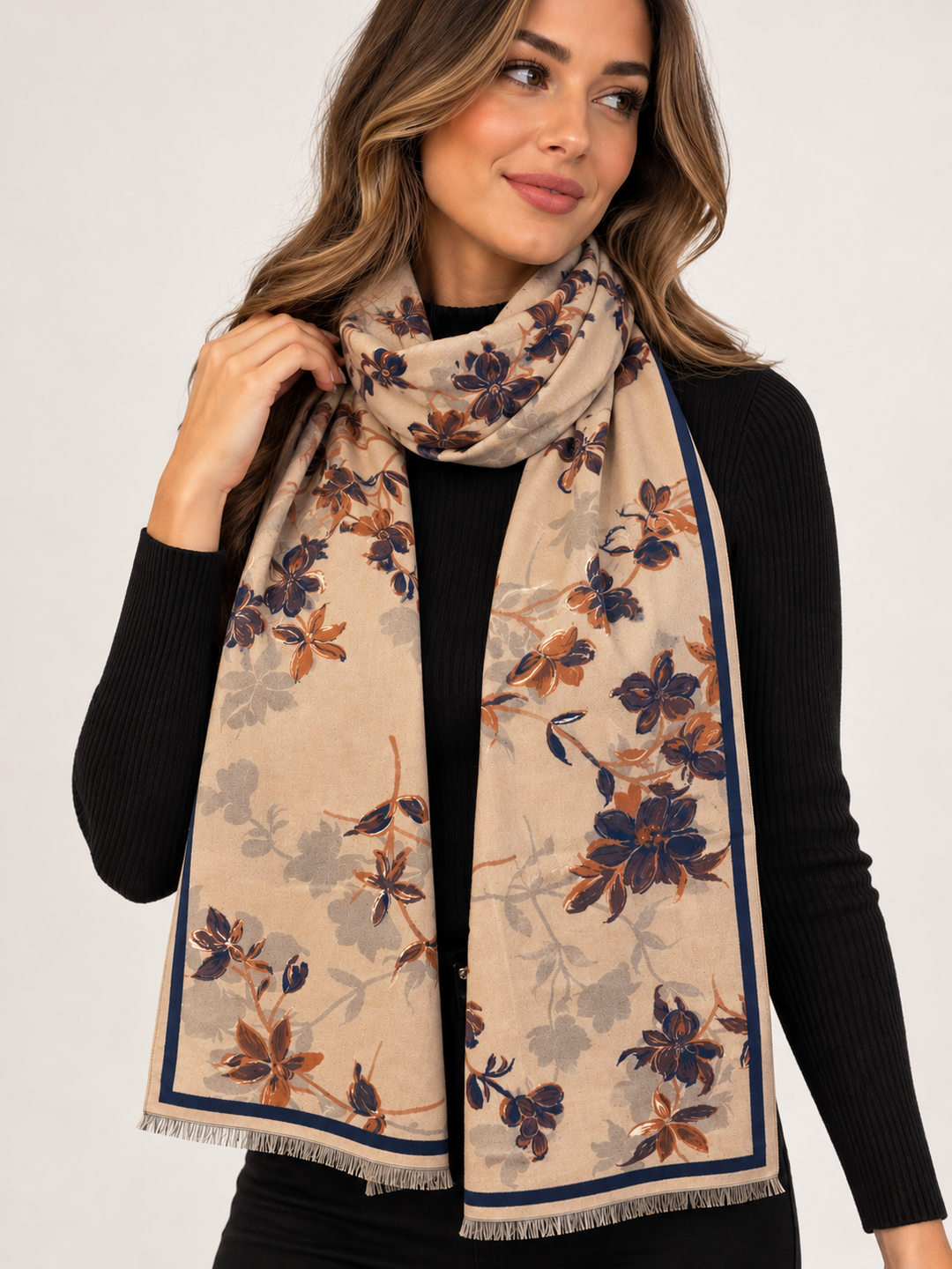 Jenny Glow Floral Winter Scarf | 32149