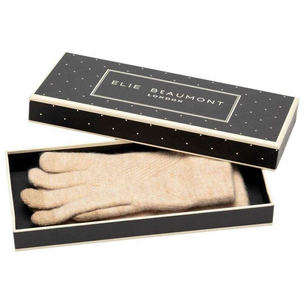 Elie Beaumont Knitted Weave Gloves | Oat