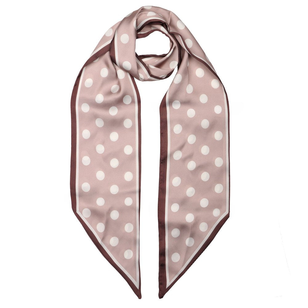 Elie Beaumont Silk Foulard | Cappuccino Polka Dot