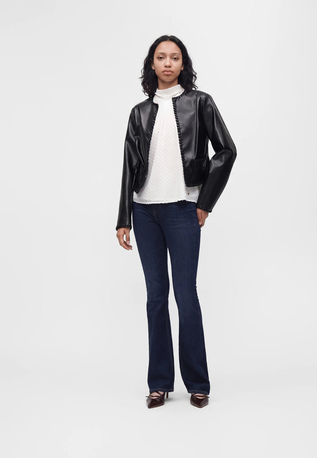 Guess Black Faux Leather Jacket