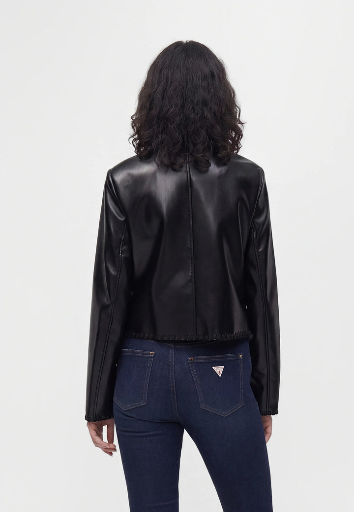 Guess Black Faux Leather Jacket