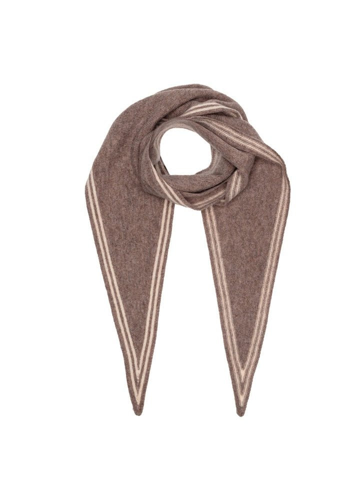 Elie Beaumont Triangle Wool Neck Tie Scarf | Coffee