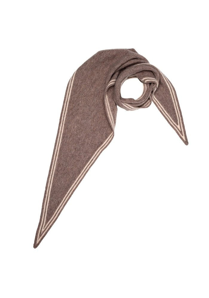 Elie Beaumont Triangle Wool Neck Tie Scarf | Coffee