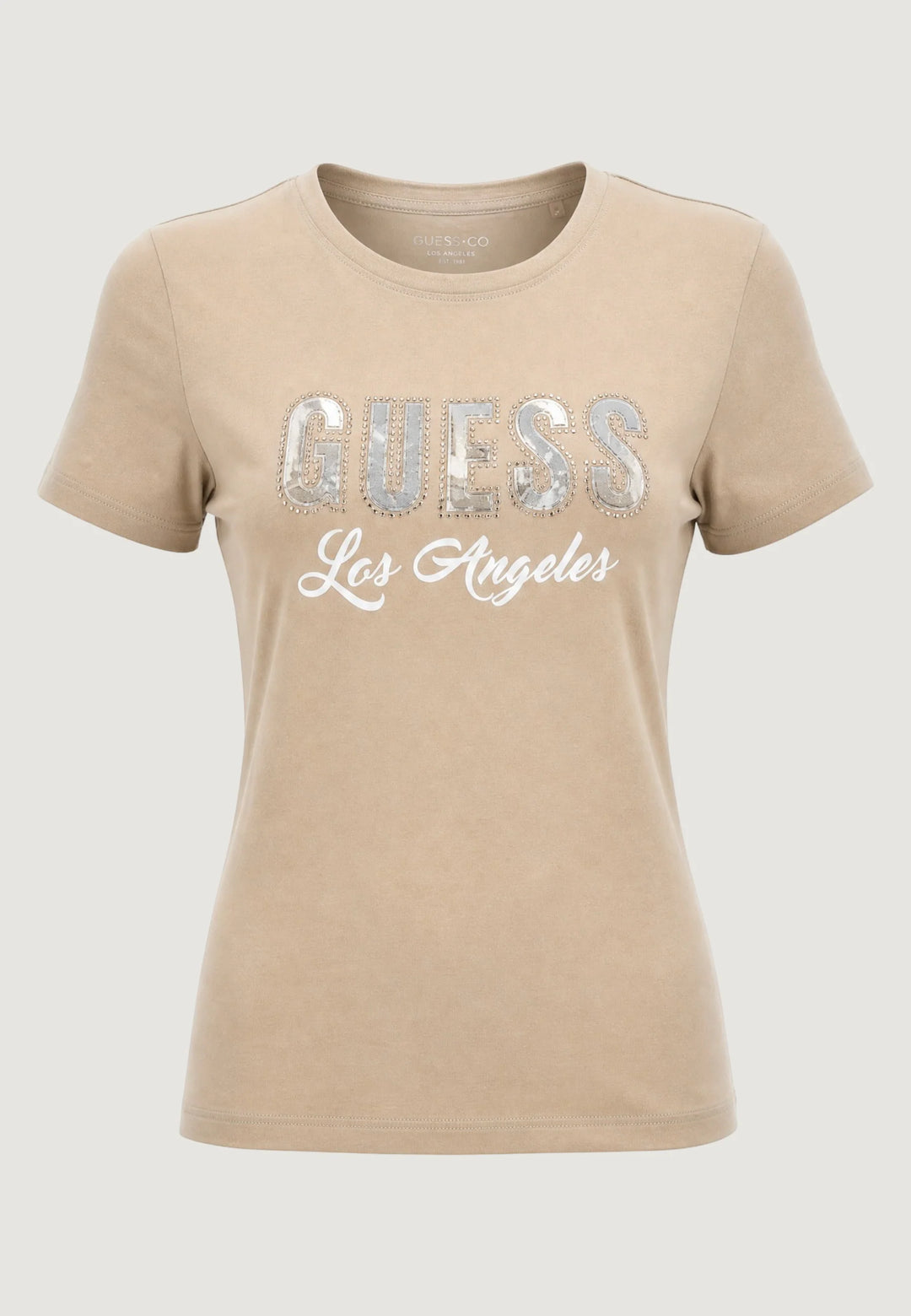 Guess Snake Script Beige T-Shirt