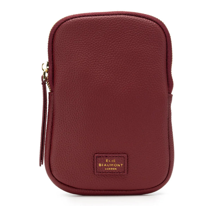Elie Beaumont Phone Bag | Burgundy Leather