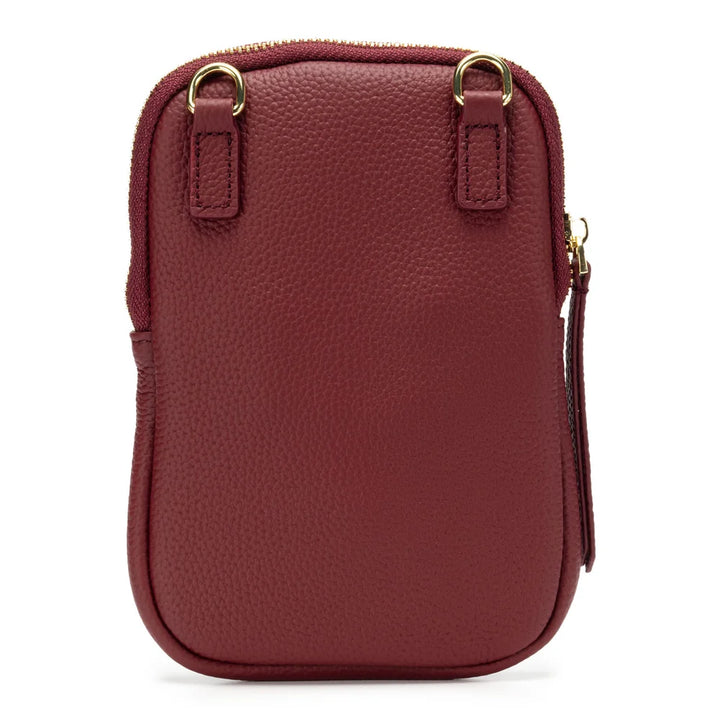 Elie Beaumont Phone Bag | Burgundy Leather