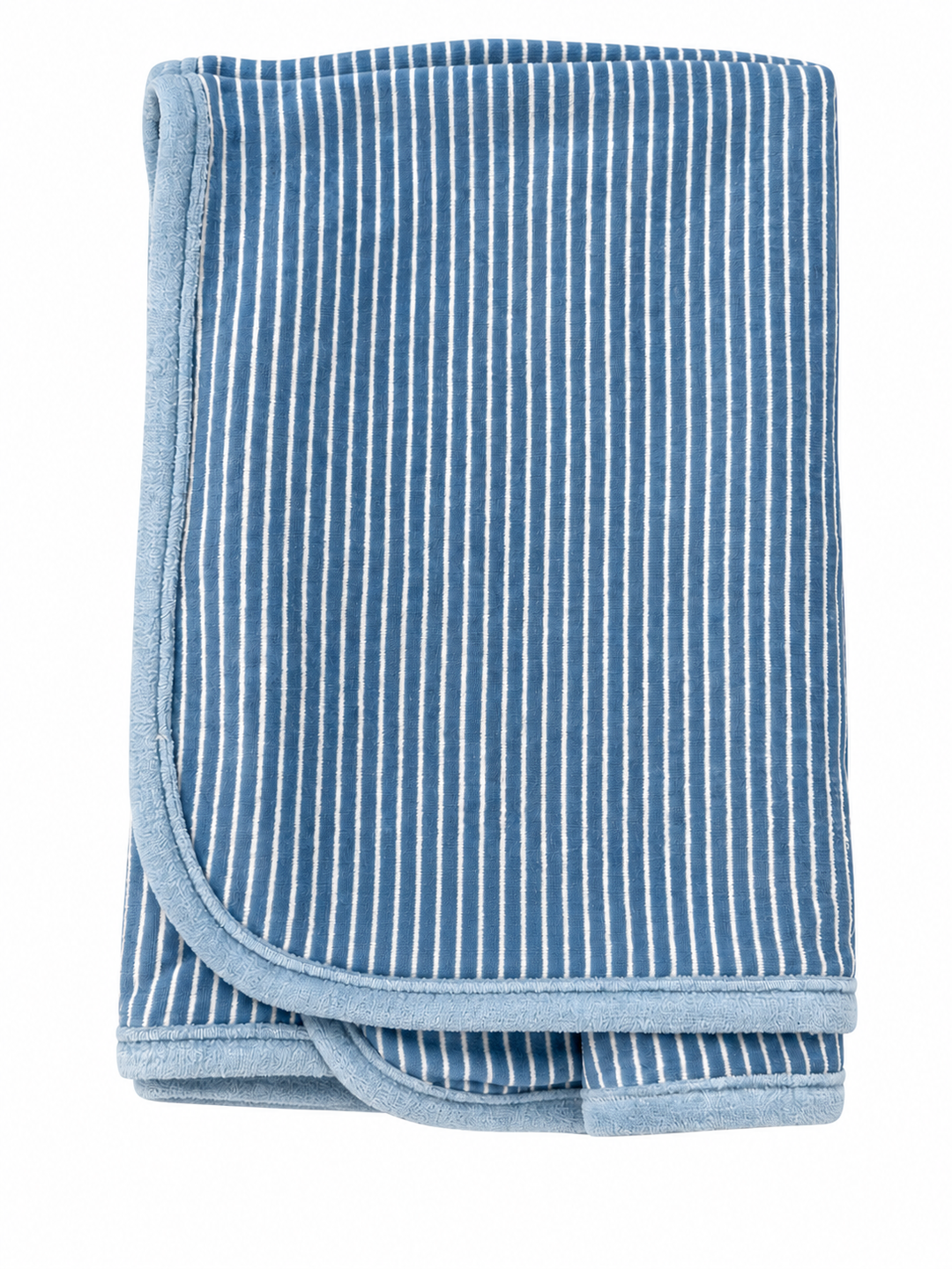 Baby Yatsi Blue Stripe Velvet Wrap Blanket