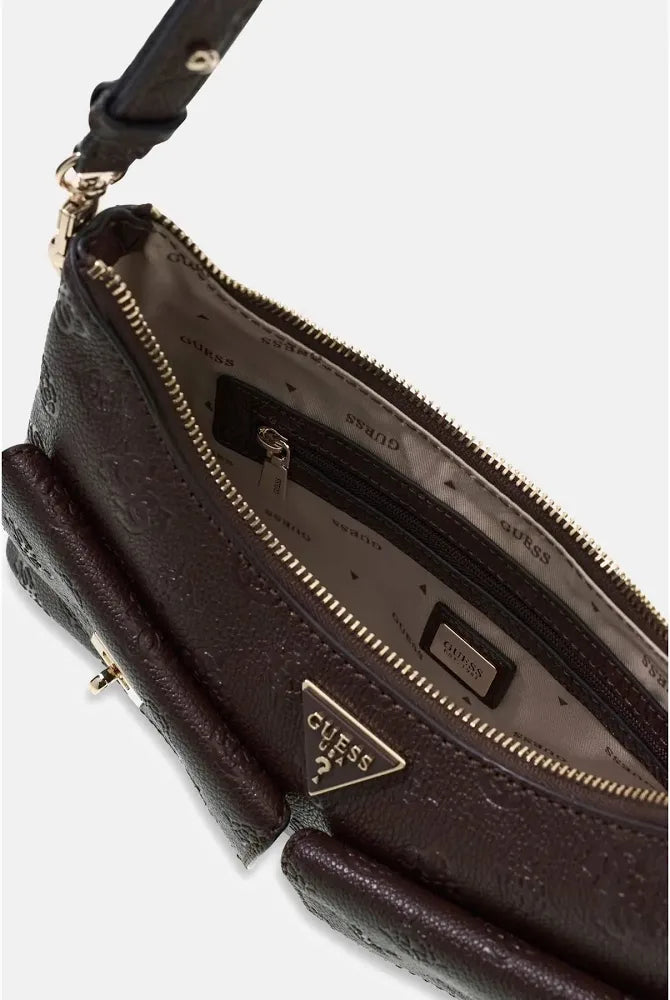 Guess Blake Brown Logo Handbag