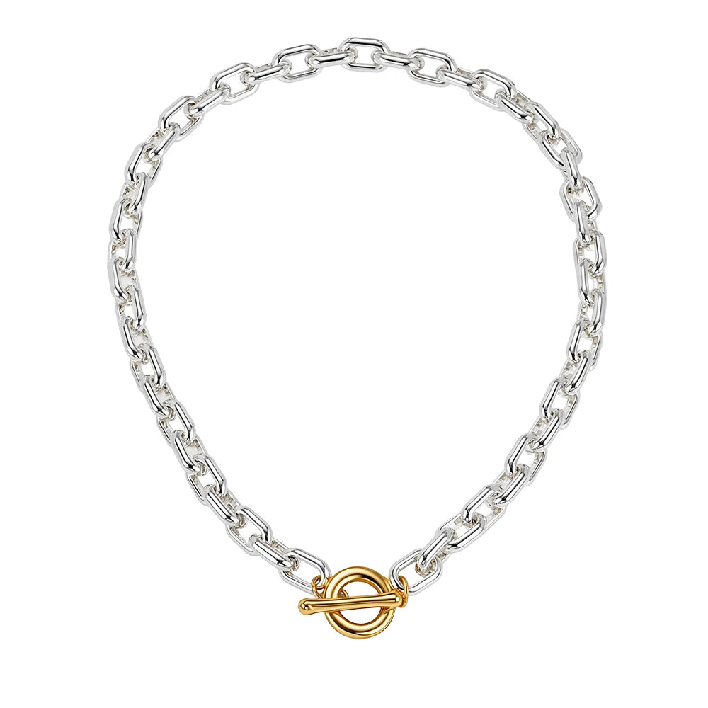 Knight &amp; Day Mixed Tones Ring And Toggle Necklace