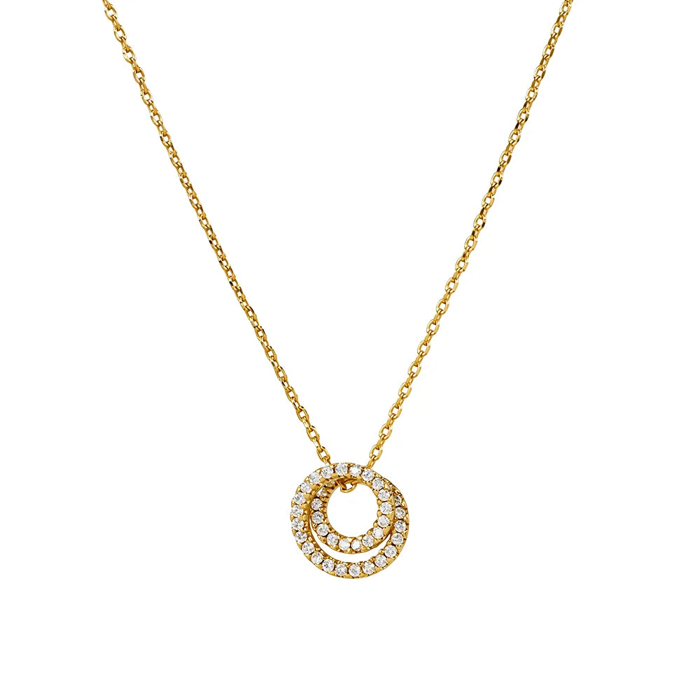 Knight &amp; Day The Pink Box Crystal Rings Pendant Necklace