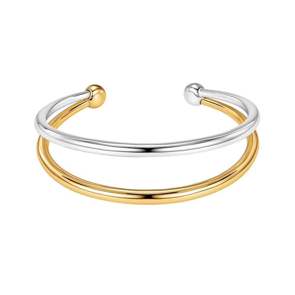 Knight &amp; Day Lucia Mixed Tones Metal Bangle