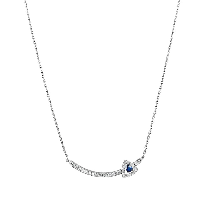 Knight &amp; Day The Bar Necklace With Sapphire CZ