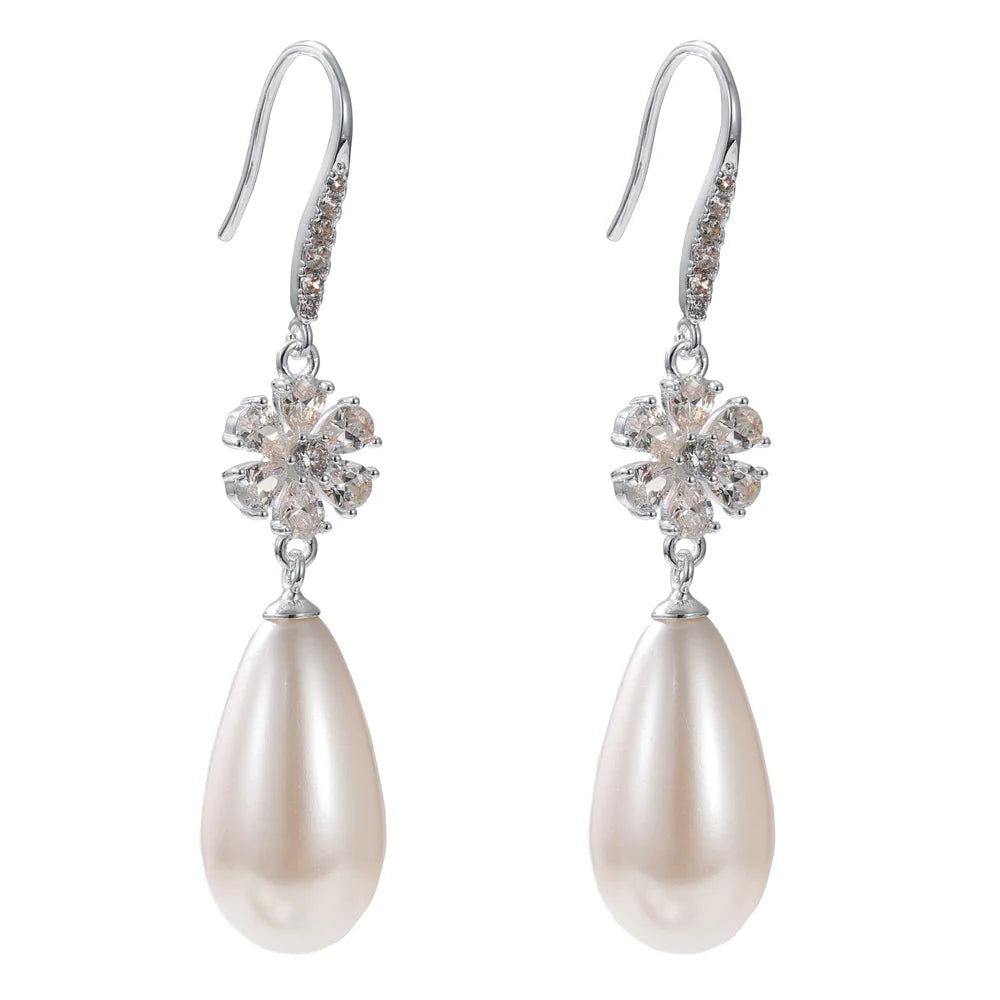 knight &amp; Day Vintage Teardrop Pearl Earrings