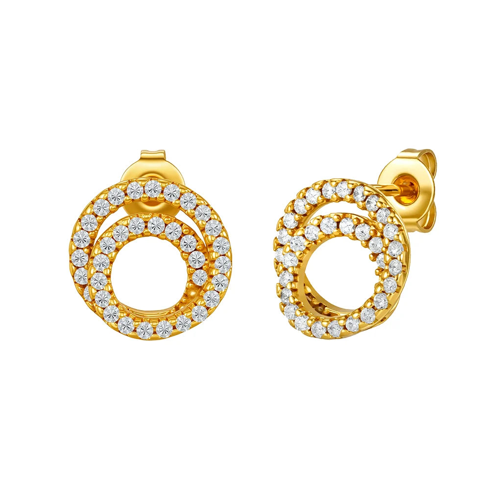 Knight &amp; Day The Pink Box Crystal Rings Earrings