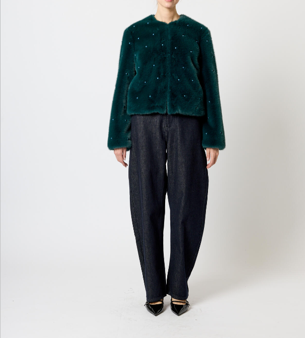 French Connection Mackenzie Short Faux Fur Coat