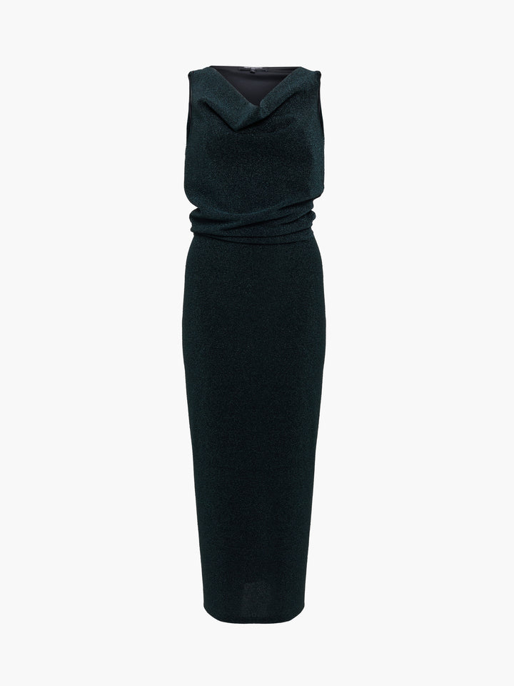French Connection Meilin Lurex Cowl Neck Midi Dress