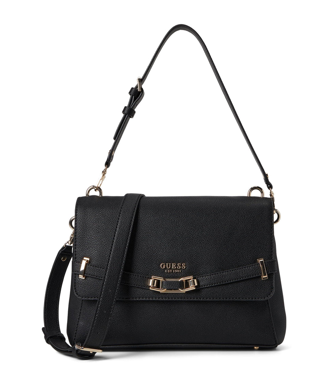 Guess Silyve Flap Shoulder Bag Black