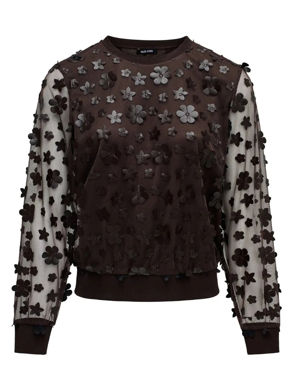 Salsa 3D Floral Sweatshirt | Chocolate