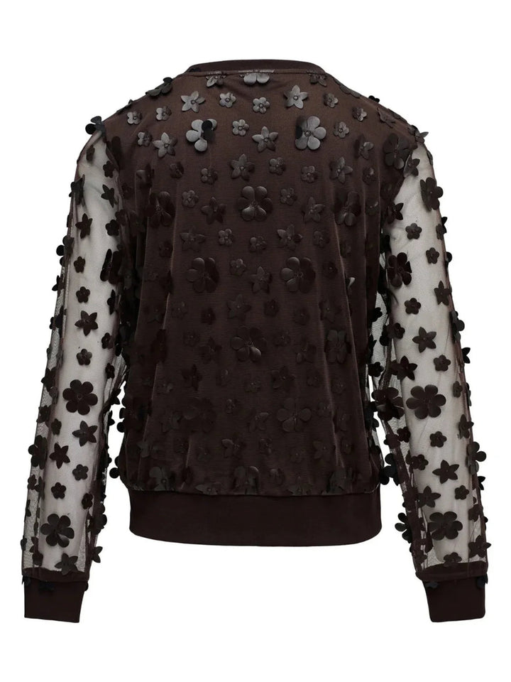 Salsa 3D Floral Sweatshirt | Chocolate