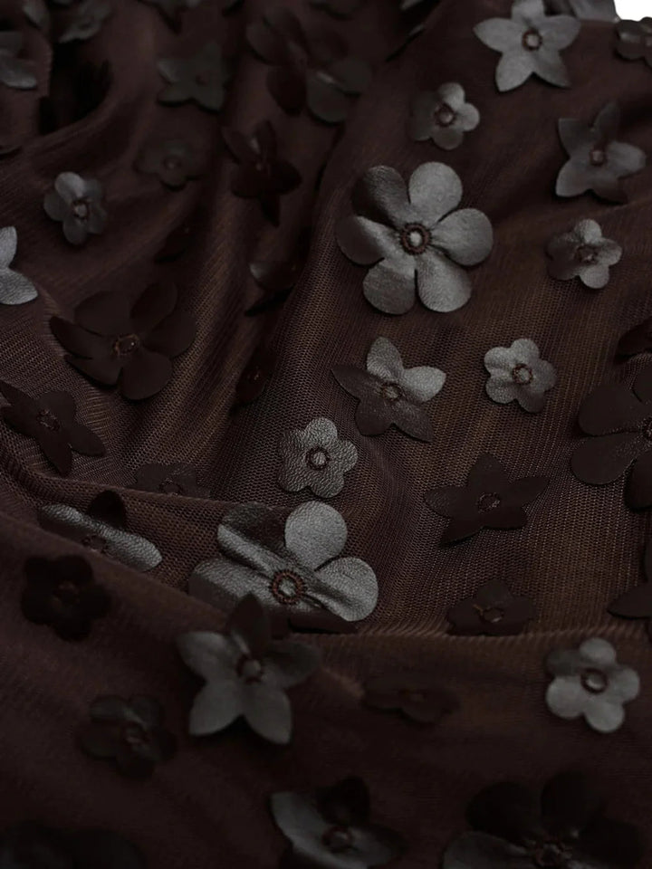 Salsa 3D Floral Sweatshirt | Chocolate