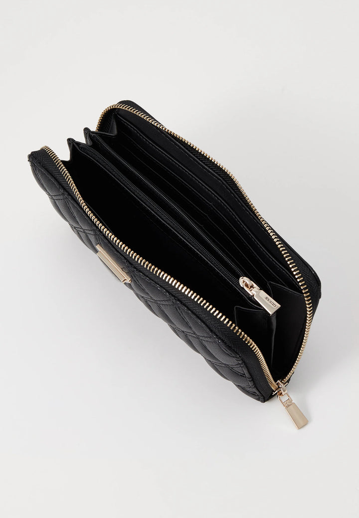 Guess Giully Large Zip Around Purse Black