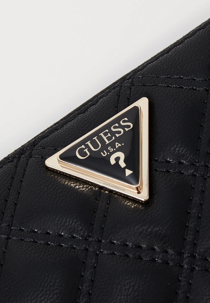 Guess Giully Large Zip Around Purse Black