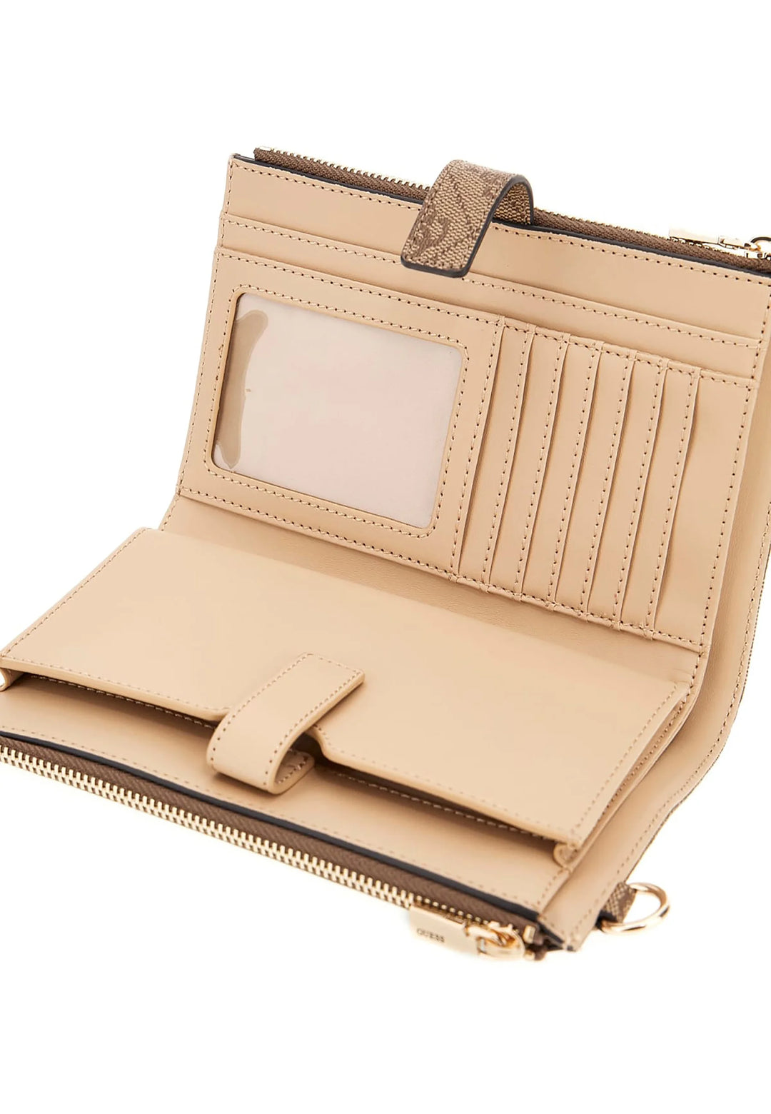 Guess Laurel II Latte Logo Organiser Purse