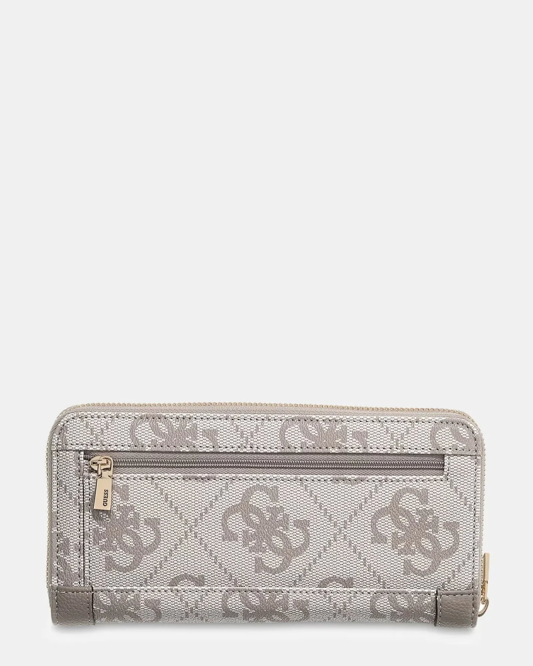 Guess Karnilla Dark Taupe Logo Zip Around Purse