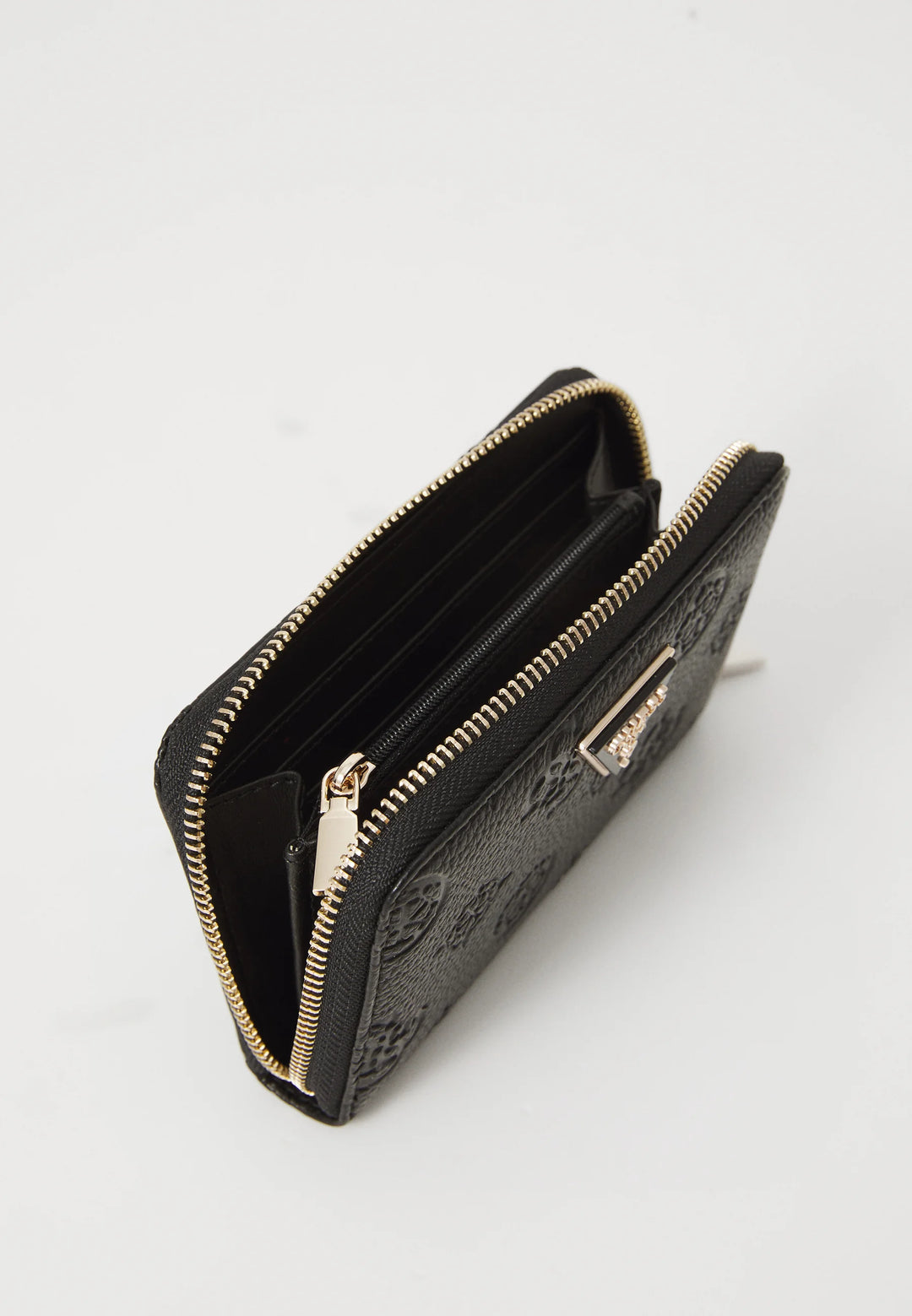 Guess Cresidia Black Logo Zip Around Purse