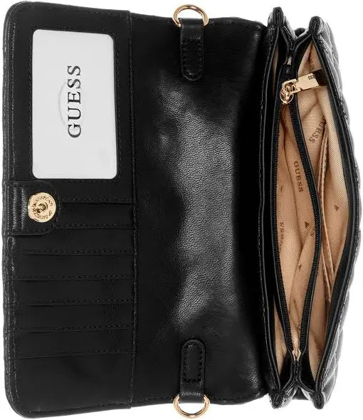 Guess Giully II Mini Qulited Crossbody Black Bag