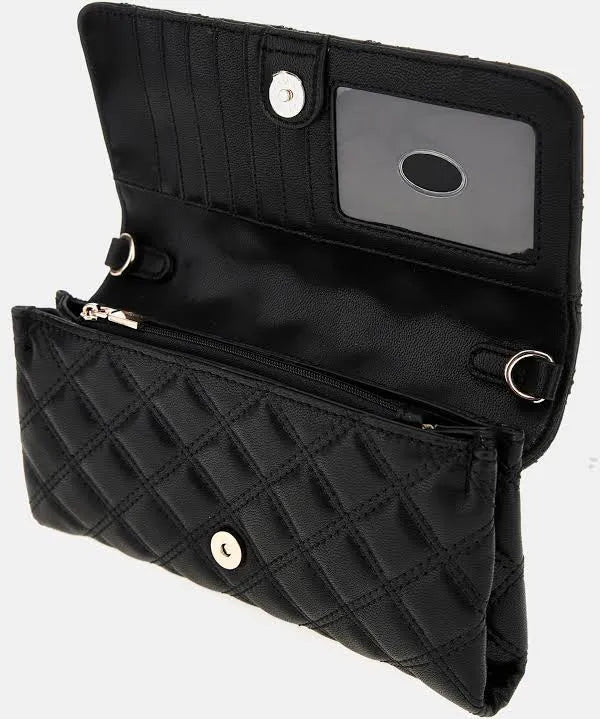 Guess Giully II Mini Qulited Crossbody Black Bag