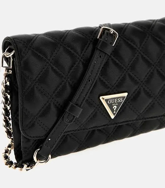 Guess Giully II Mini Qulited Crossbody Black Bag