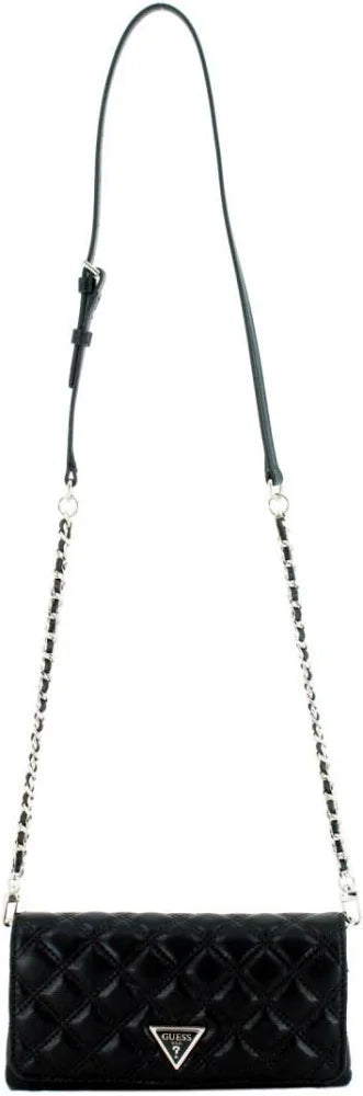 Guess Giully II Mini Qulited Crossbody Black Bag