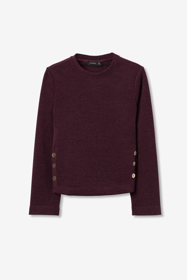 Tiffosi Lucia Long Sleeve Fig Top