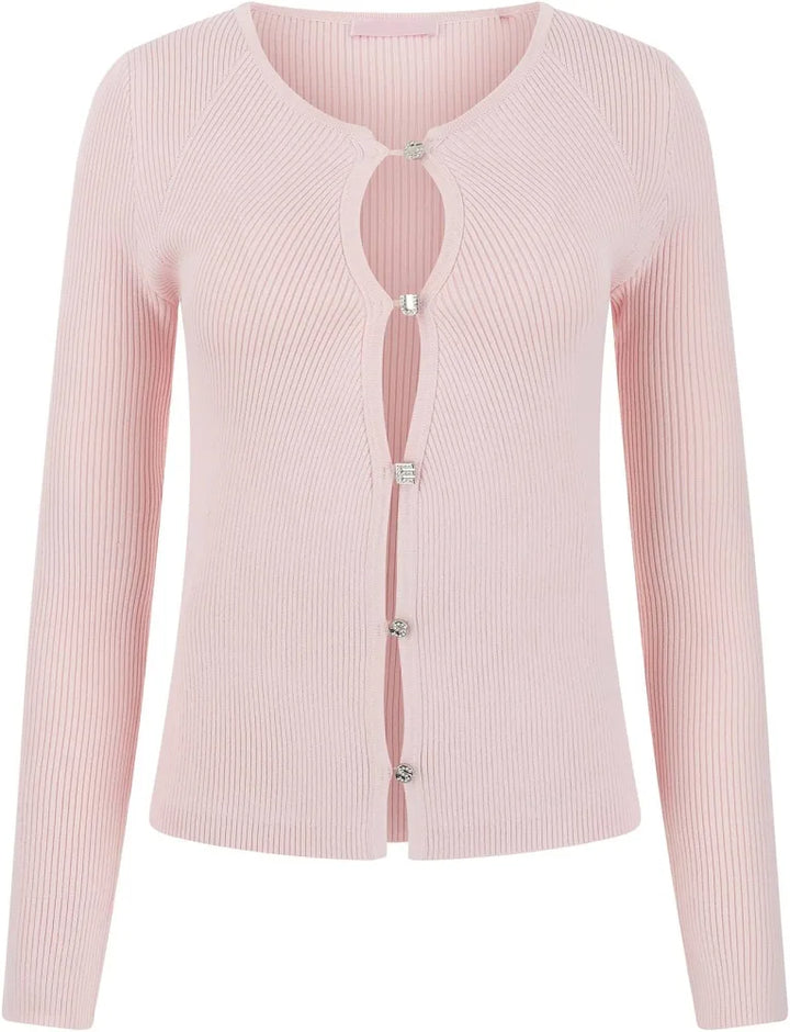 Guess Stella Cardi Sweater Pink Cardigan