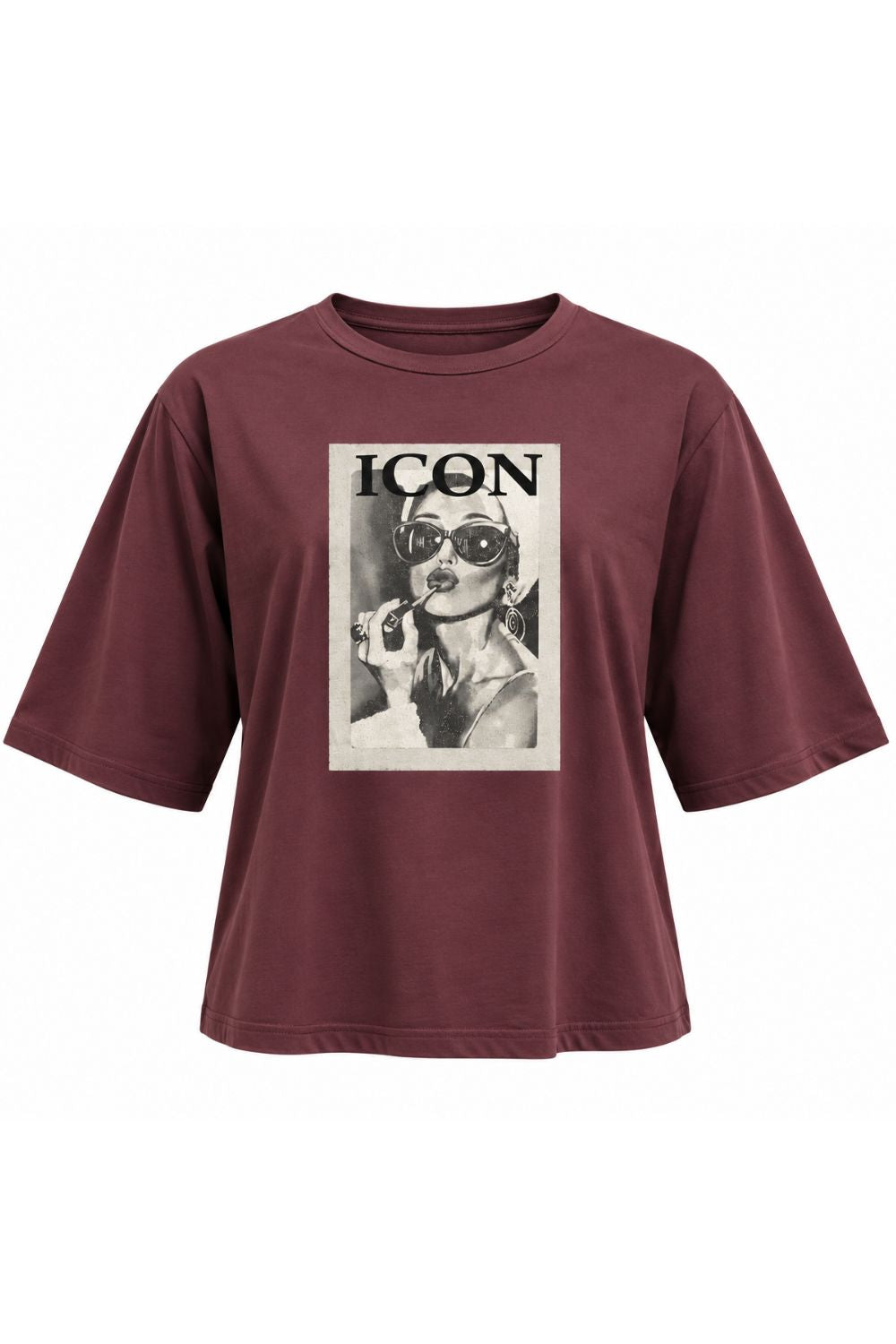 Costa Mani Icon Glasses Tee | Burgundy