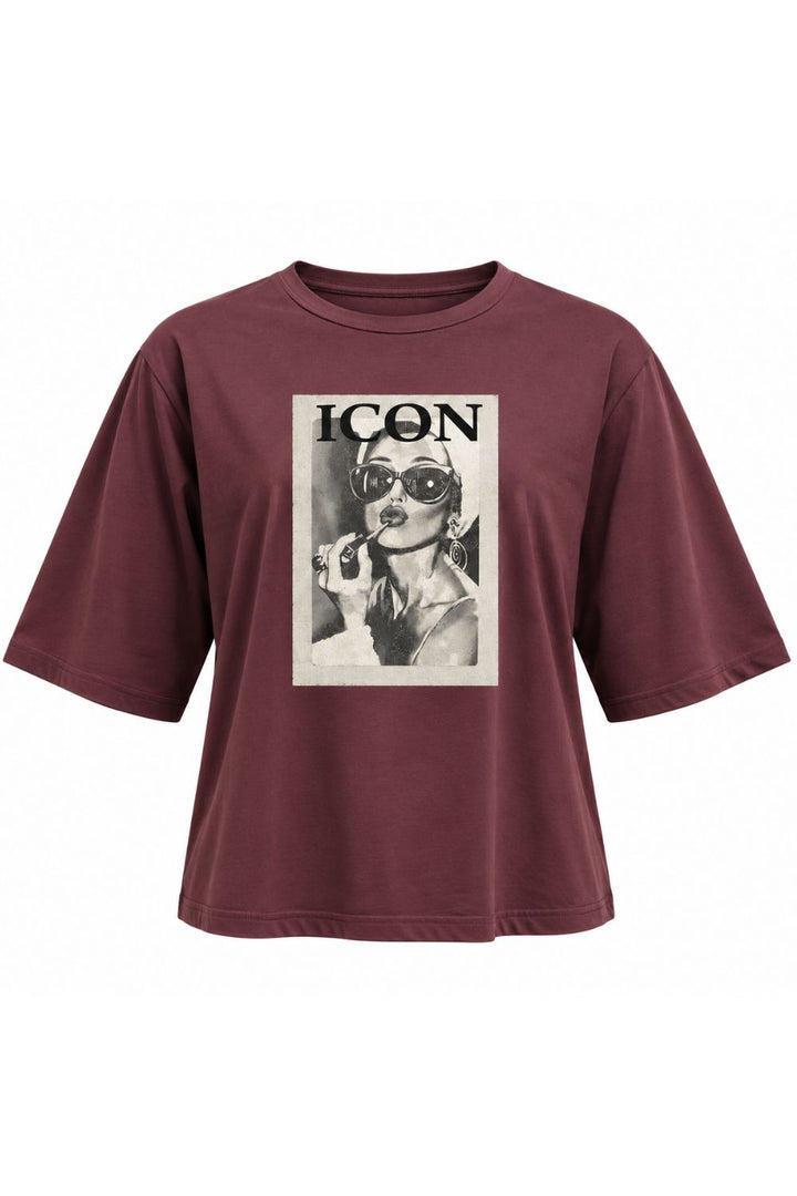 Costa Mani Icon Glasses Tee | Burgundy