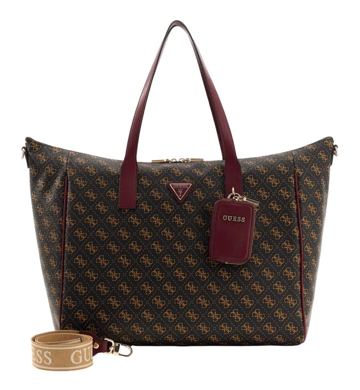 Guess Latona Brown Logo Carryon Bag