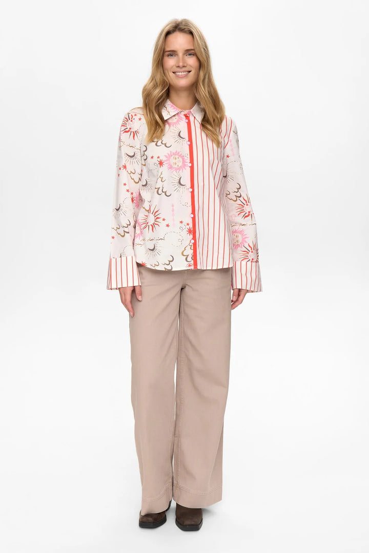 Numph Nusoleima Mix Shirt Cloud Dancer