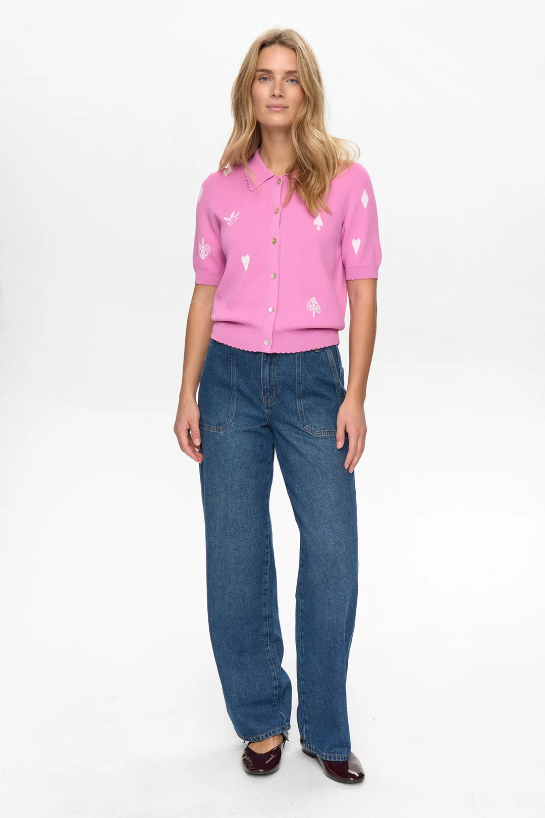 Numph Numalitta Cardigan Fushia Pink