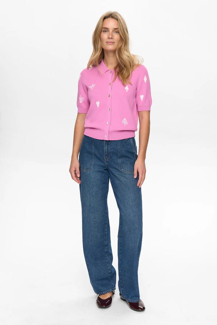 Numph Numalitta Cardigan Fushia Pink