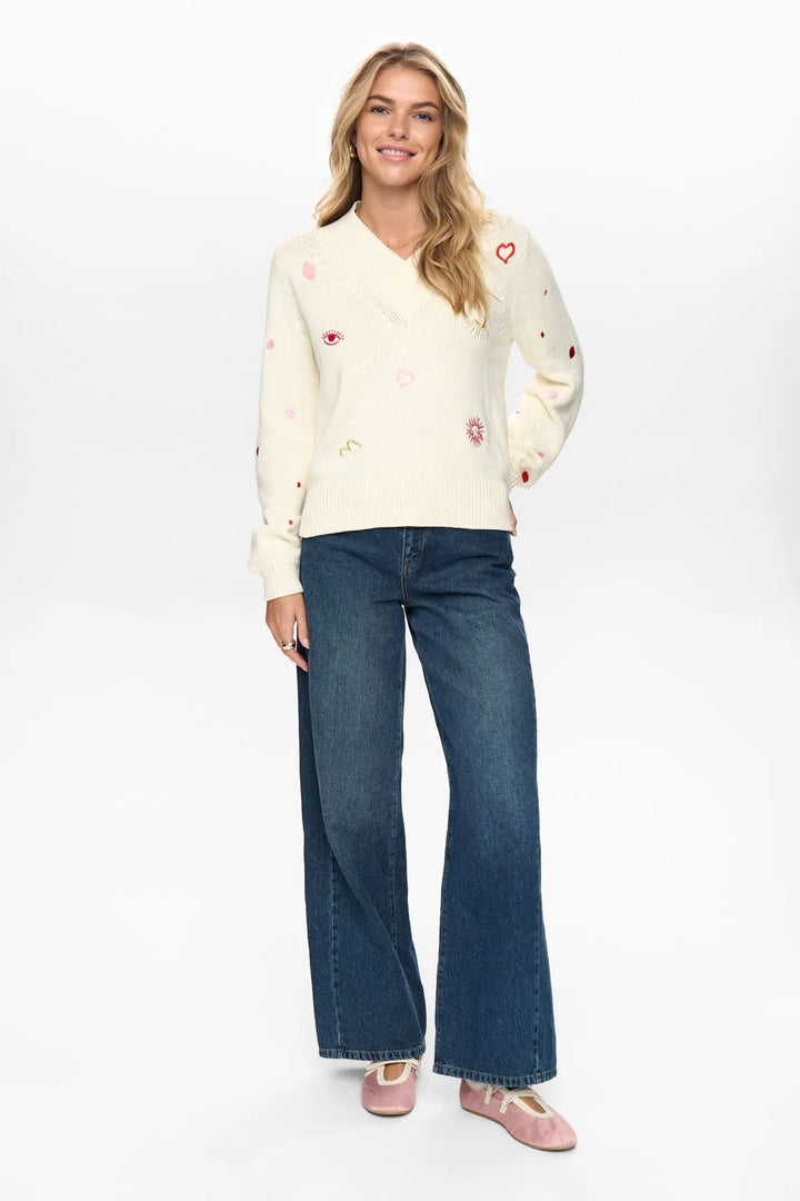 Numph Nusoleima Pullover Pristine