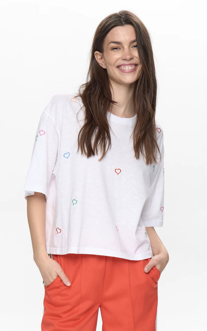 Numph Nulovine Boxy Tee Bright White